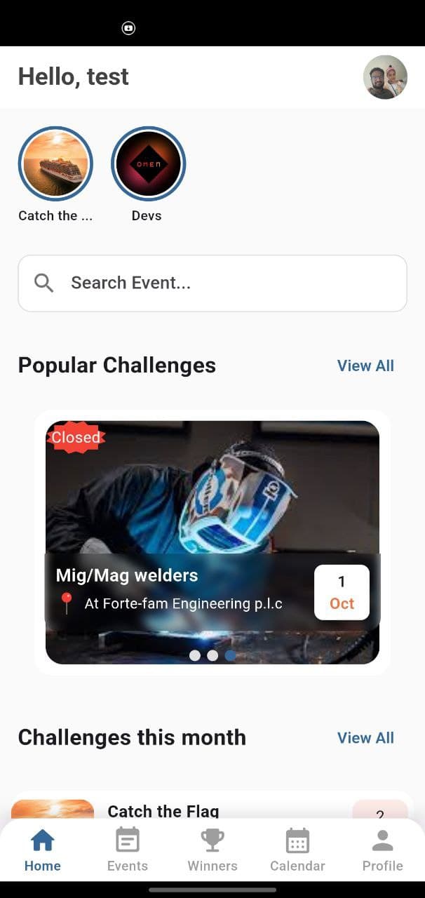 Tegbar Challenges Platform screenshot 1
