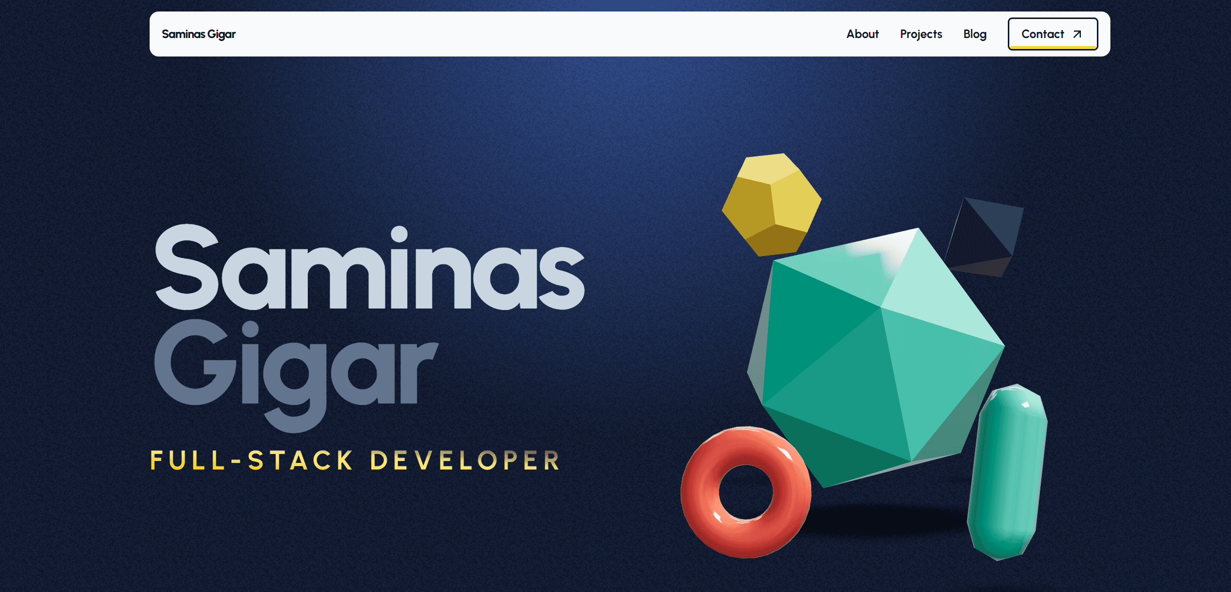 Portfolio Website screenshot 1