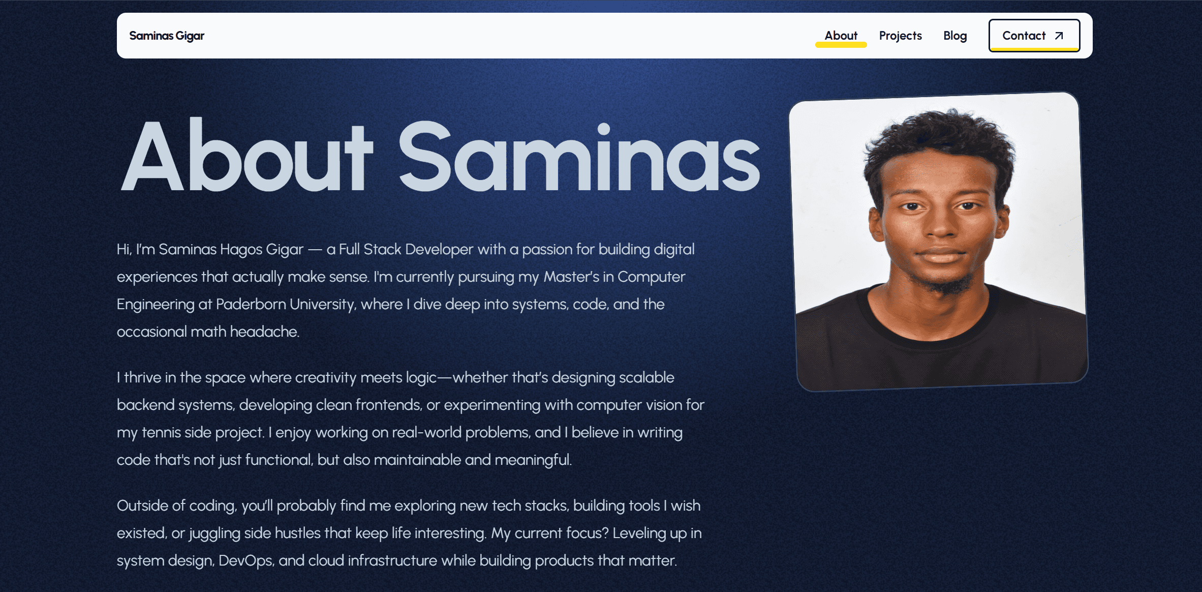 Portfolio Website screenshot 2
