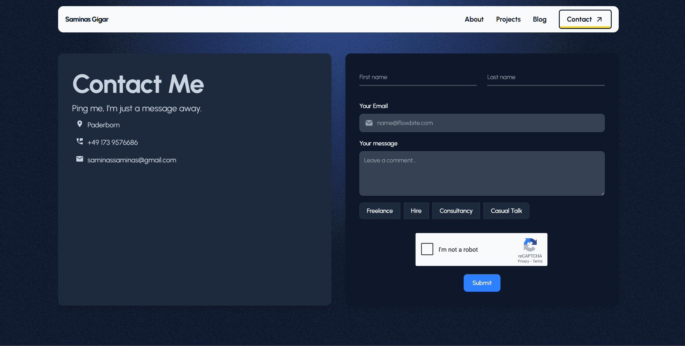 Portfolio Website screenshot 3